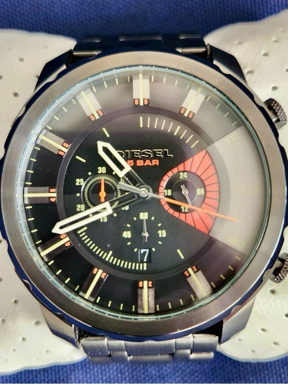 Diesel Black Watch with Orange Accent - DZ4348